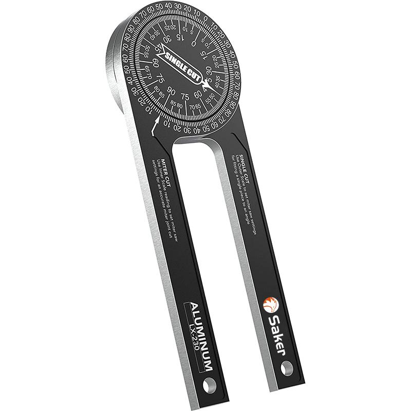 Precision angle finder & protractor tool for accurate miter saw adjustments in DIY & construction