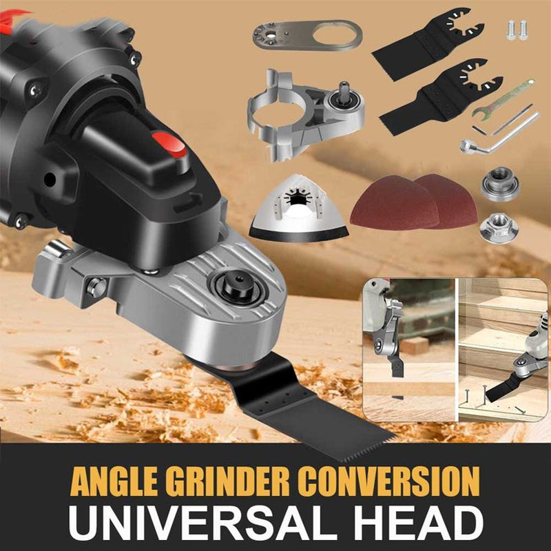 Universal Angle Grinder Conversion Head Set for sanding, cutting, and polishing tasks