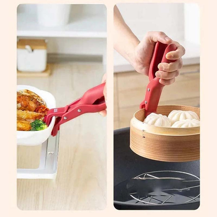 Cooking accessory, anti-scald bowl holder clip with ergonomic handle, kitchen safety