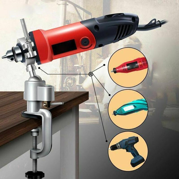 Precision workshop accessory: Universal Bench Clamp designed for versatile rotary tool applications.