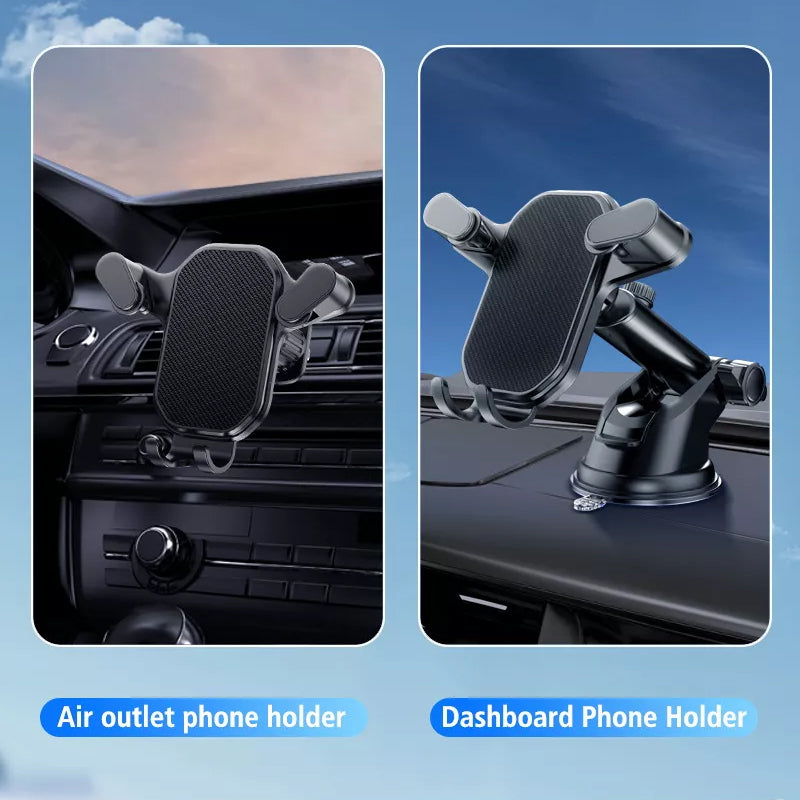 Ergonomic design universal car phone holder, swivels for optimal viewing, enhances safe driving experience.