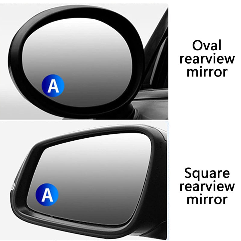 Blind spot mirror on a truck, demonstrating versatility across different vehicle types.
