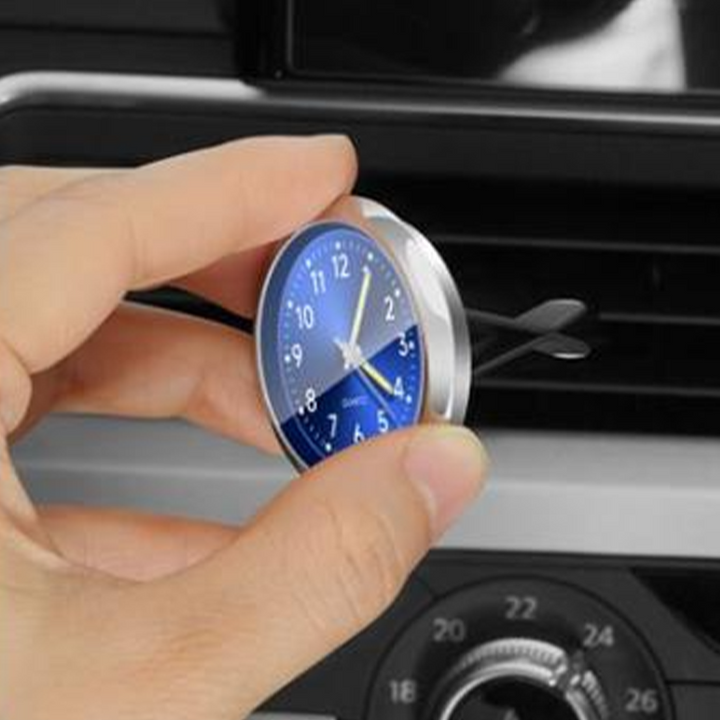 Mini car dashboard clock with glow-in-the-dark display, perfect automobile decor accessory
