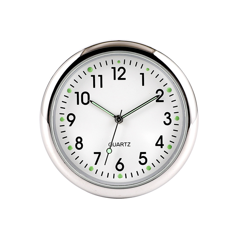 Universal car dashboard clock, modern design, luminous hands for easy time telling in car