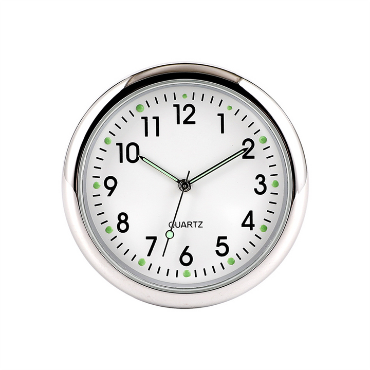 Universal car dashboard clock, modern design, luminous hands for easy time telling in car