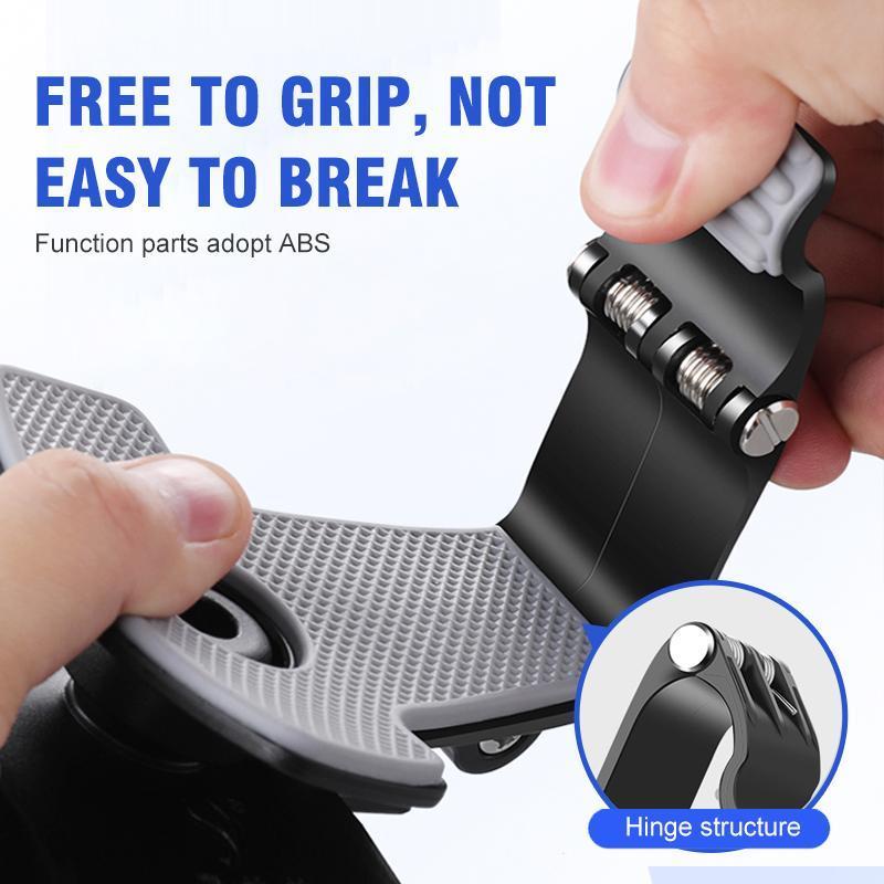 Ergonomic universal car dashboard mount securely holding a phone, enhancing hands-free driving experience