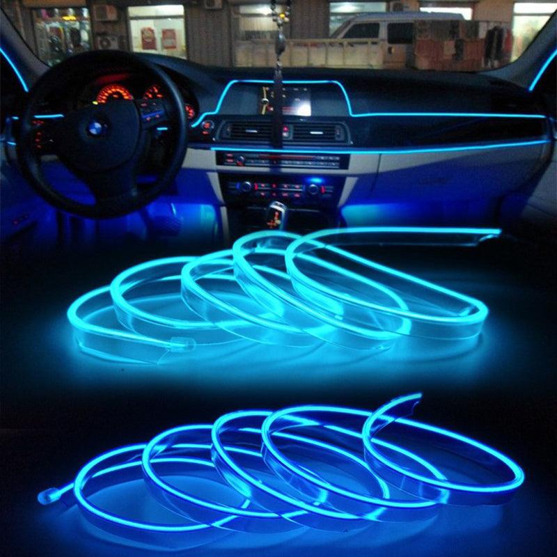 Universal Car Interior Ambient LED Strip Light Kit, USB powered, for vehicle mood lighting