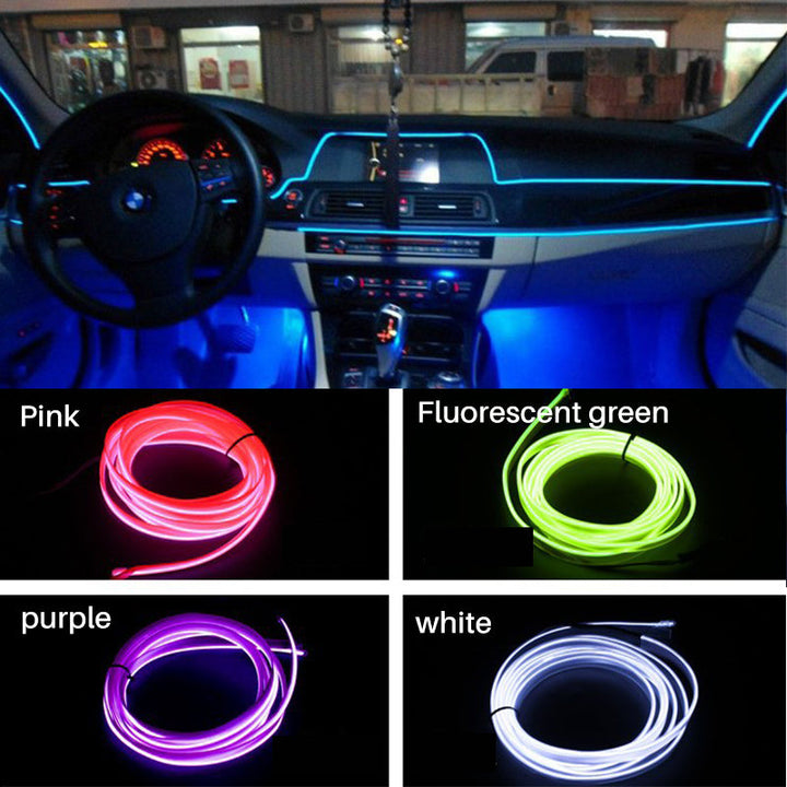 USB powered LED strip lights for car, transforming interior with vibrant ambient lighting