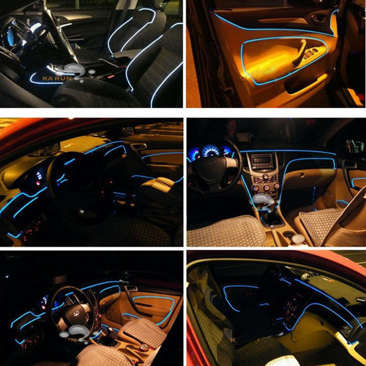 Flexible LED strip lights for car interior, USB powered ambient lighting for vehicle decor