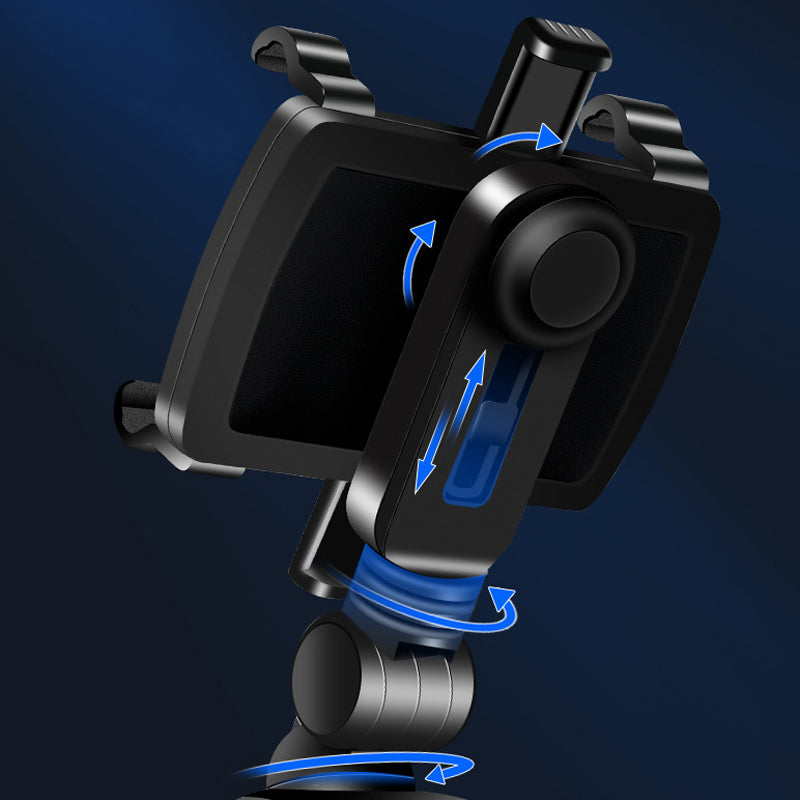 Side view of universal car phone mount, dashboard attachment, compact and secure smartphone holder.