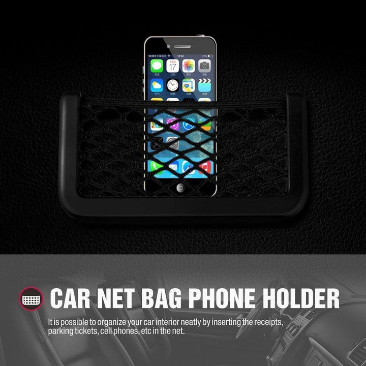 Flexible mesh car organizer net pocket, ideal for additional storage in any vehicle, auto tidiness.
