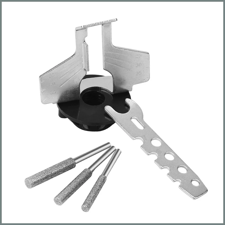 Efficient chainsaw grinding tool, designed for universal fit and long-lasting use