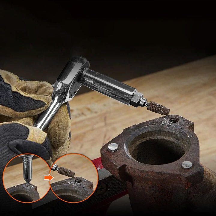 Universal Damaged Screw & Bolt Extractor Set with all components laid out, ready for use