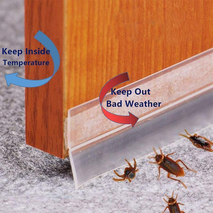 Soundproof window seal strip, flexible silicone, reduces noise & insulates, clear application