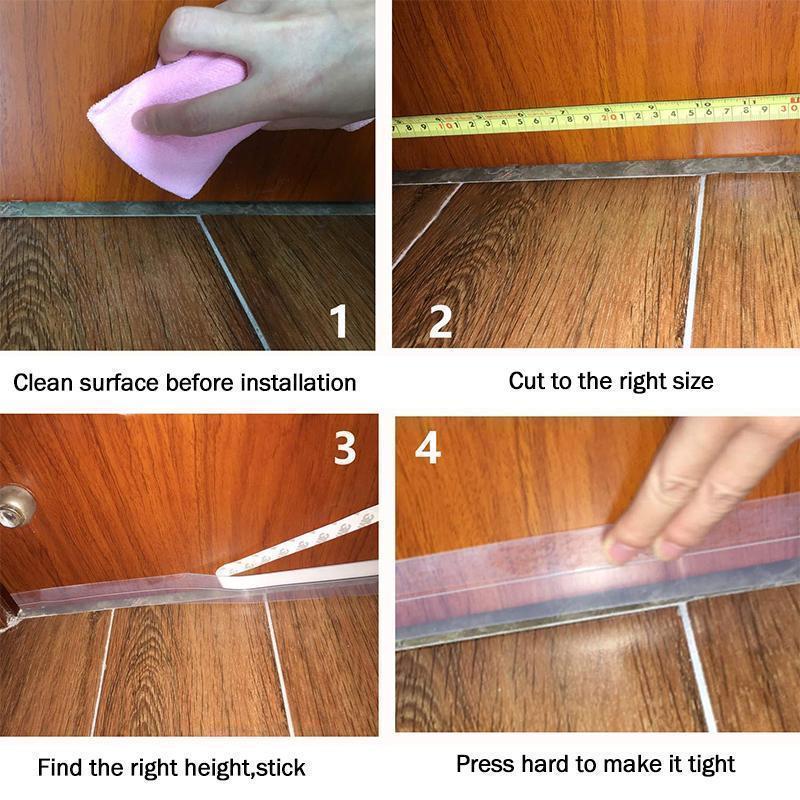 Universal draft blocker seal for doors & windows, white silicone, energy-saving home insulation