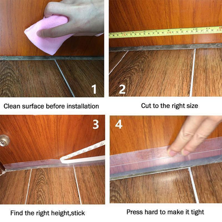 Universal draft blocker seal for doors & windows, white silicone, energy-saving home insulation