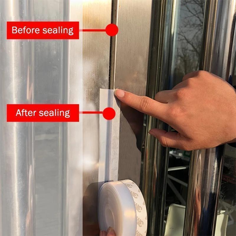 Durable window gap filler, black silicone weatherstrip, soundproof & dustproof for home