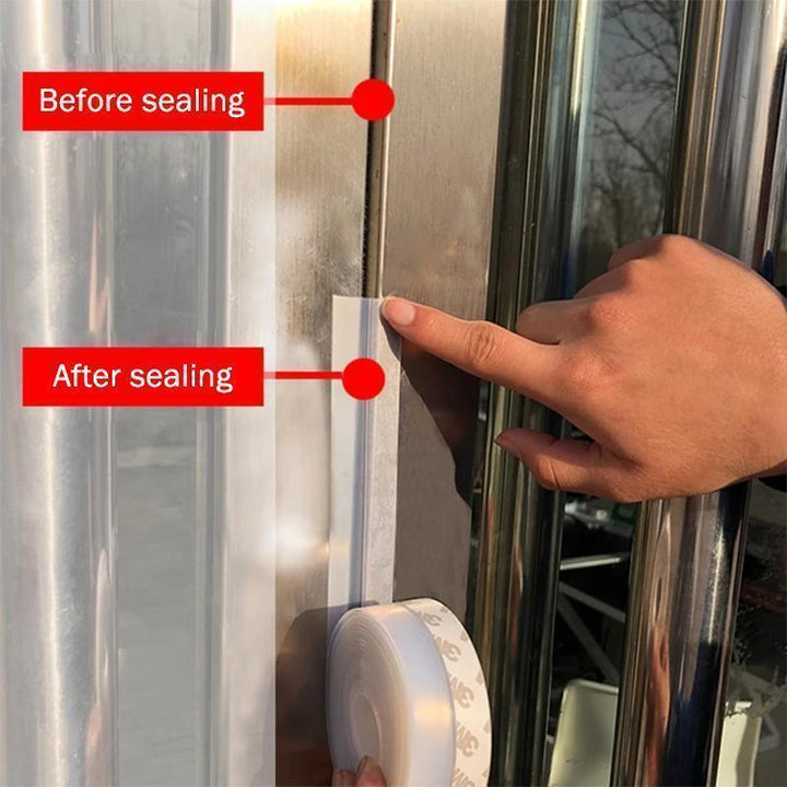 Durable window gap filler, black silicone weatherstrip, soundproof & dustproof for home