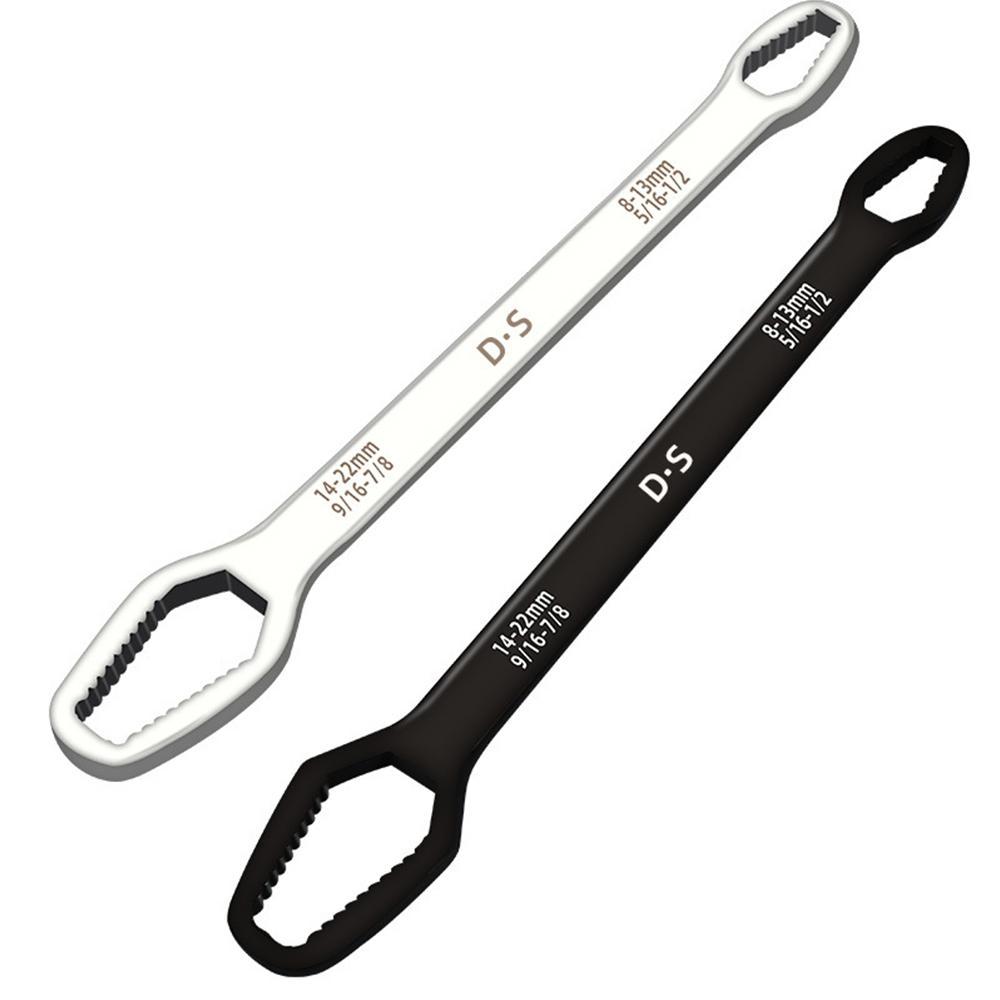 Multipurpose universal double ended wrench offering convenience for home and auto maintenance