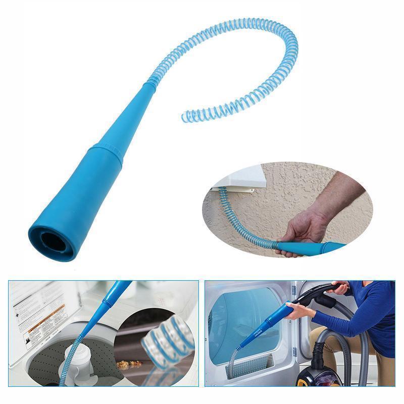 Universal dryer vent cleaning vacuum attachment, lint remover for appliance maintenance & fire safety