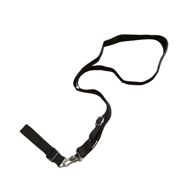 Universal trimmer handle extension in use, demonstrating better posture for gardening