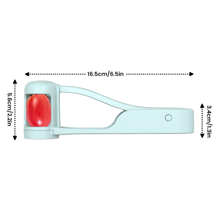 Front view of the universal fruit quarter slicer, showing its simple, effective design