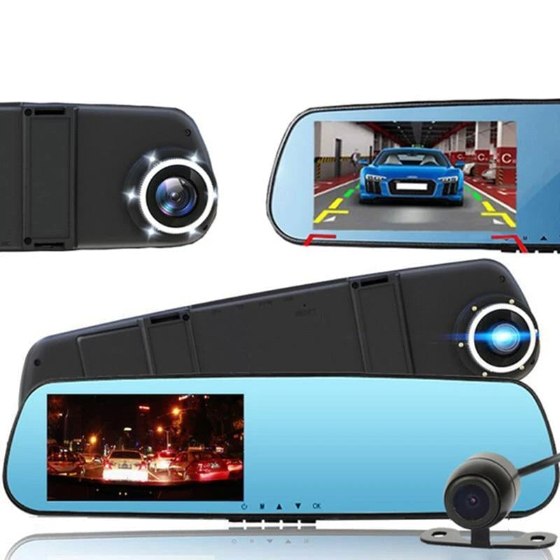 Night vision vehicle recorder, displaying its function during night driving