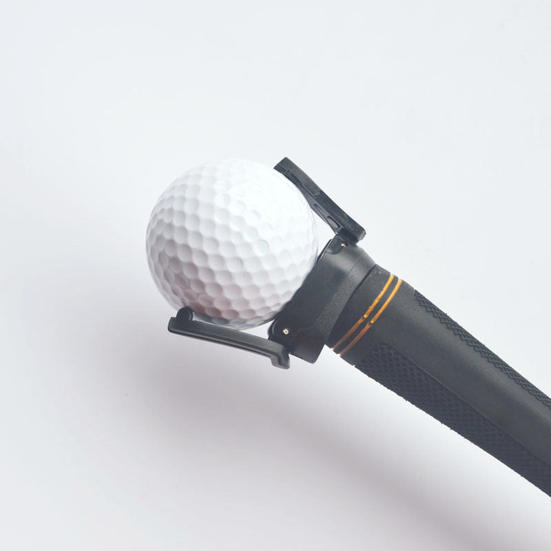 Golf ball pick-up accessory for putters, a smart solution for on-course convenience.