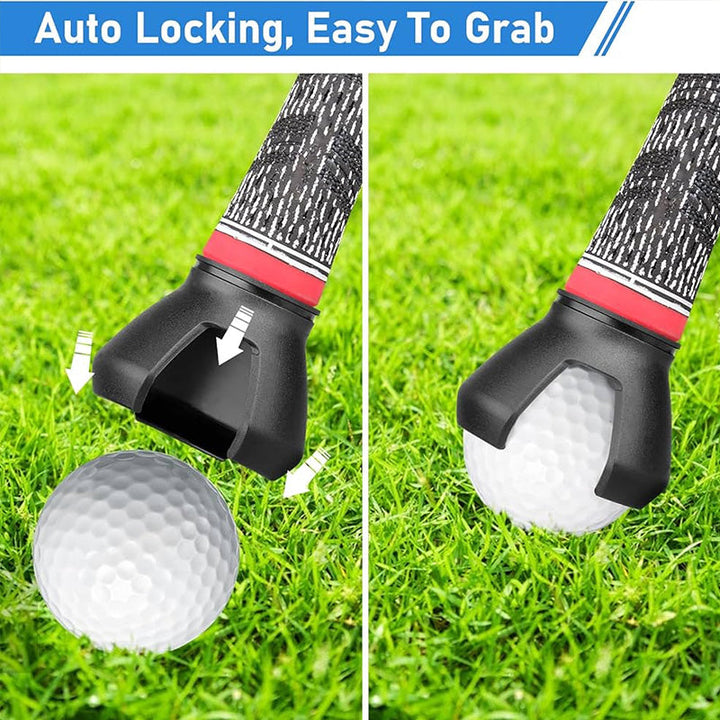 Lightweight golfing convenience tool, universal ball picker for putters, reducing bending.