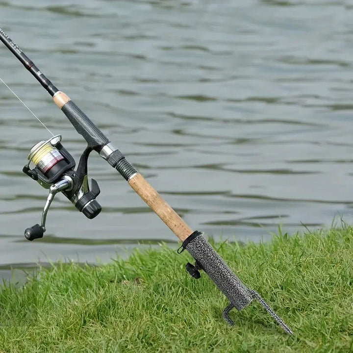 Universal ground anchor umbrella holder, packaged and ready for outdoor adventures.