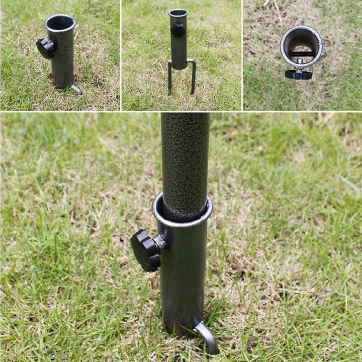 Parasol stand: Universal ground anchor, perfect for wind resistance on the beach.
