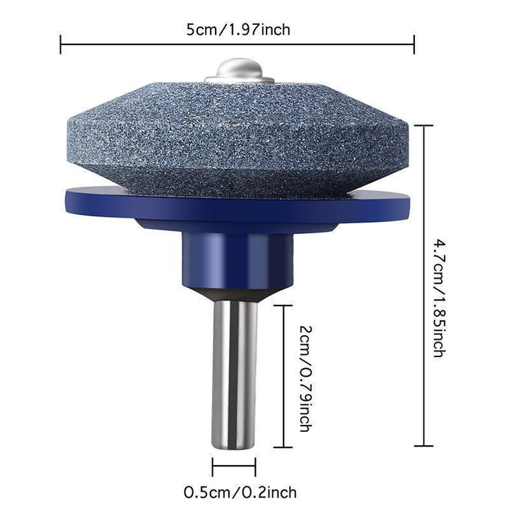 Durable corundum universal blade sharpener tool accessory for lawn mower maintenance