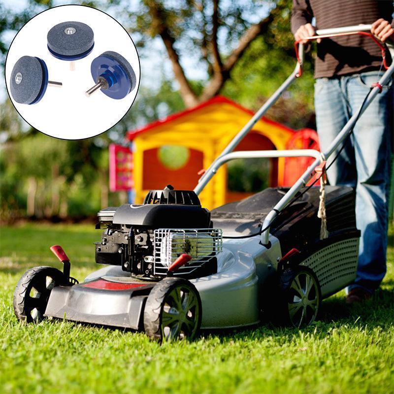 Compact universal blade sharpener for lawn mowers, ensuring sharp and effective cuts