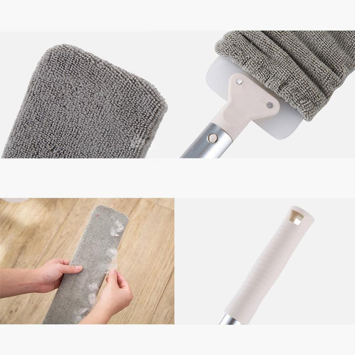 Multi-purpose dust brush with long handle, designed for superior crevice cleaning in homes