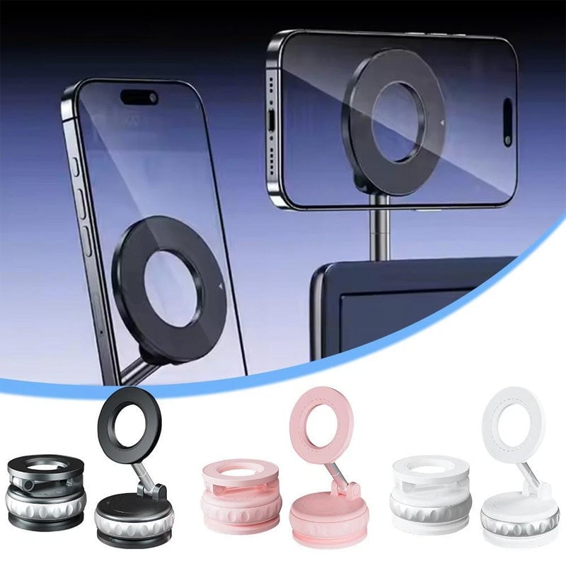 Car accessory: universal magnetic phone holder with extendable arm for dashboard placement