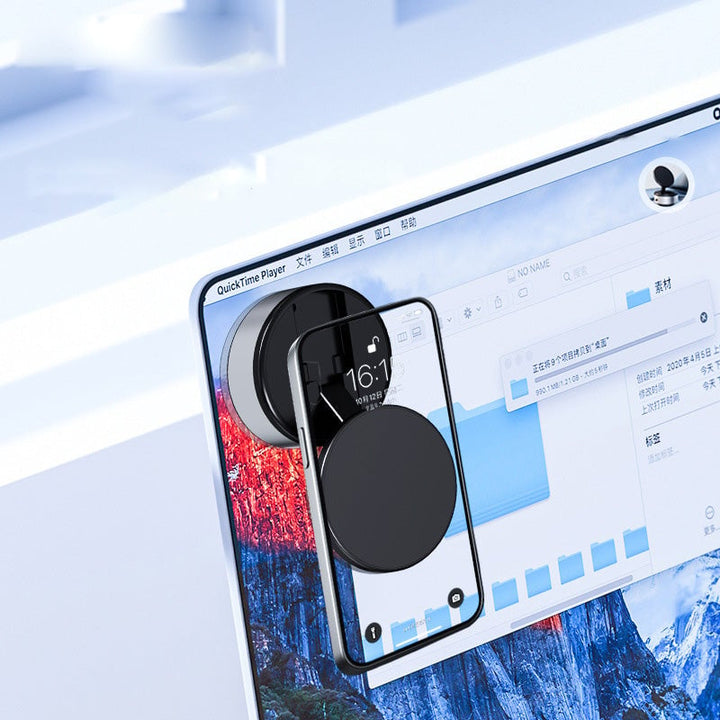 Universal magnetic car mount with adhesive base, quick and secure