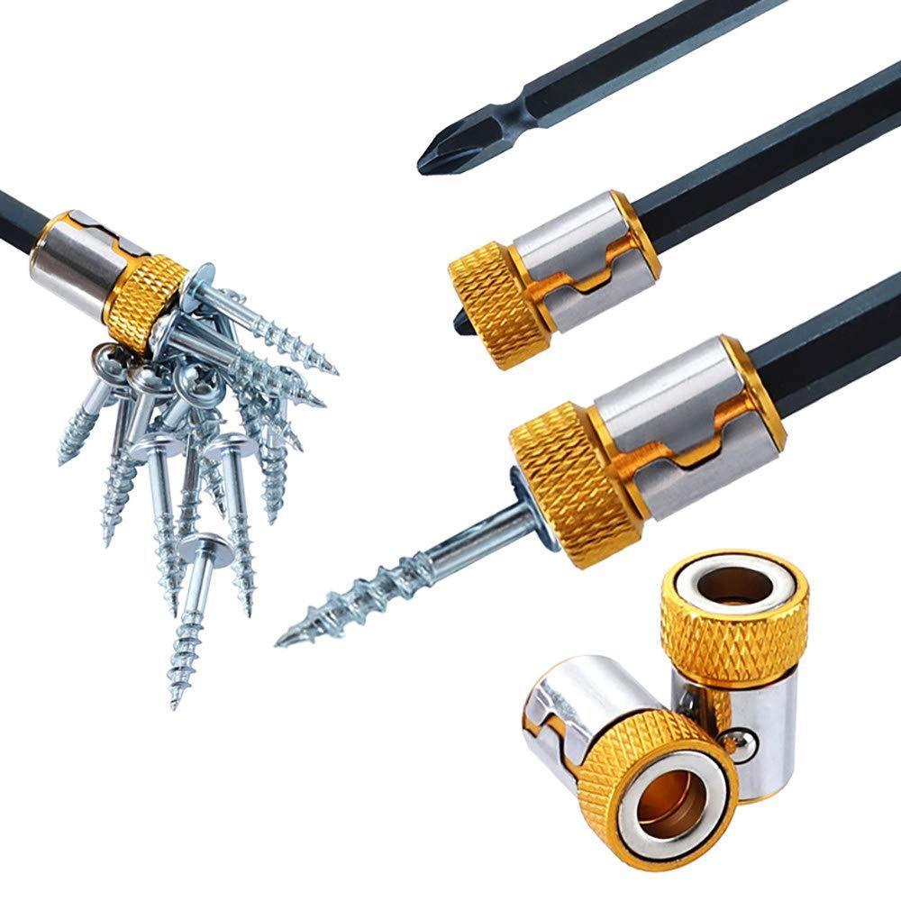 Universal Magnetic Screwdriver Bit Ring, securing drill bits for precise DIY and workshop tasks. Easy magnetic holder attachment.