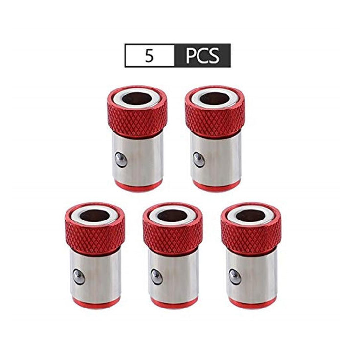 Packaging of the universal magnetic screwdriver bit ring, highlighting its benefits as a magnetic holder and hardware tool.