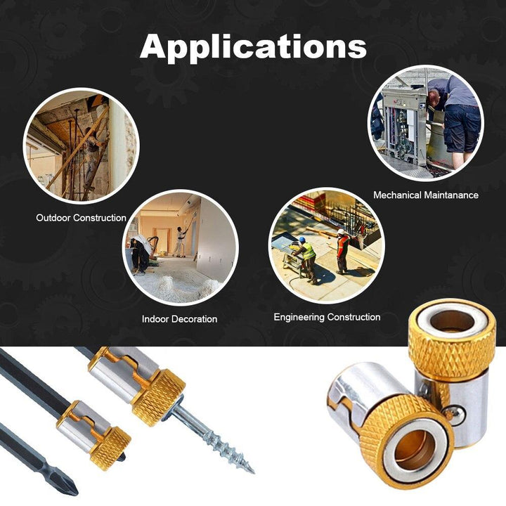 Magnetic bit ring accessory for screwdrivers, enhancing grip on drill bits. Perfect hardware tool for DIY projects.