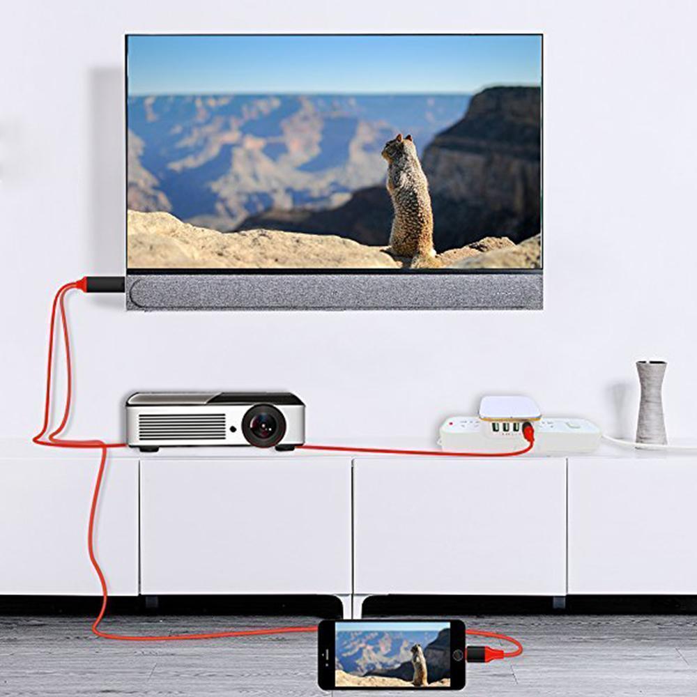 Mobile to TV HDMI adapter: A universal cable with various phone connectors for easy screen casting