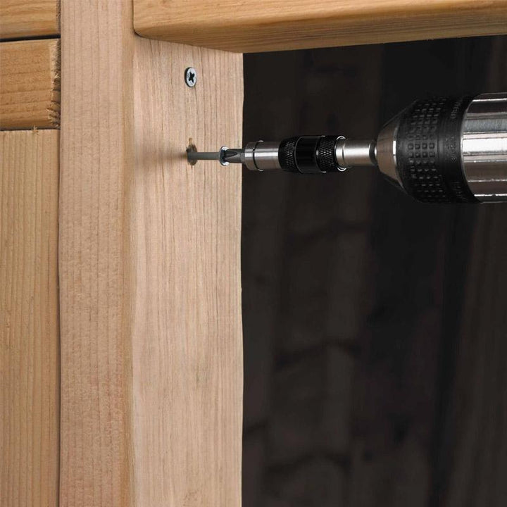 Heavy-duty universal bit holder, magnetic and pivoting, great for construction and DIY with impact drivers