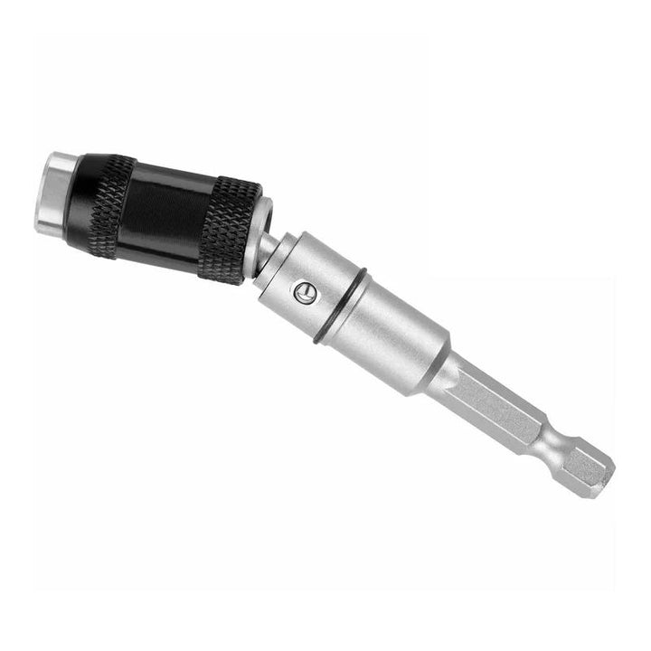 Drill and impact driver accessory: magnetic pivoting bit holder, essential for awkward angles