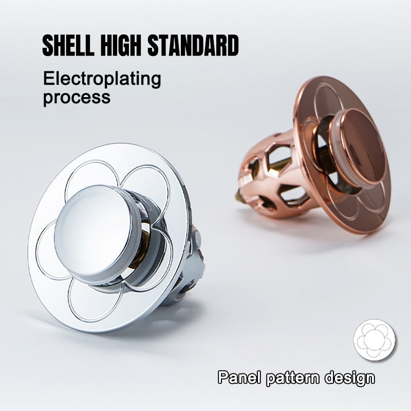 Pack of two Universal Pop-Up Sink Drain Stoppers, showing plumbing and home improvement features