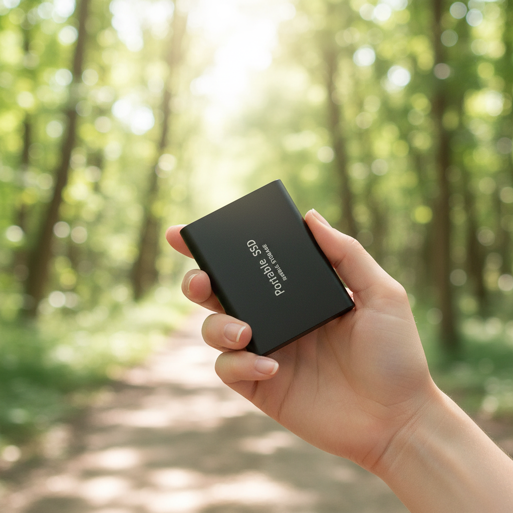 Universal Portable 128TB External SSD Drive for high-speed data transfer. Compact, durable mobile storage.