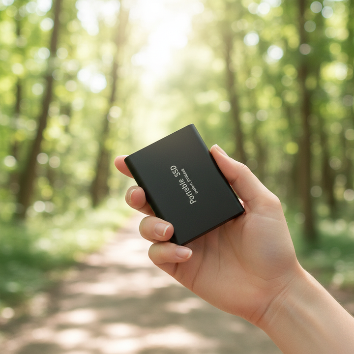 Universal Portable 128TB External SSD Drive for high-speed data transfer. Compact, durable mobile storage.