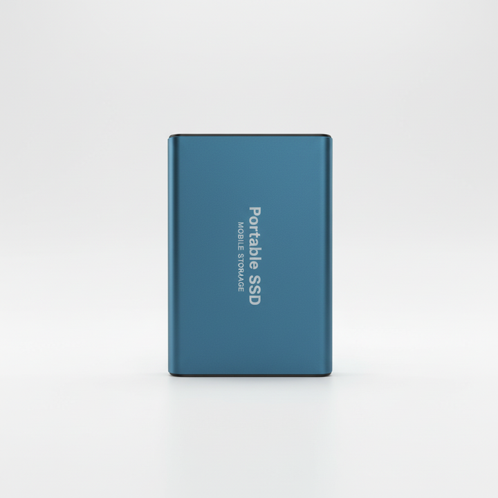 Universal 128TB Portable External SSD. Fast, compact solid state drive for data transfer across devices.