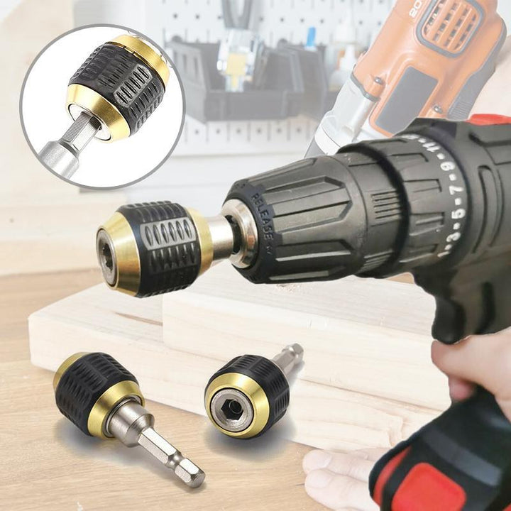 Universal Quick Change Drill Bit Adapter for power tools, chrome vanadium hex shank
