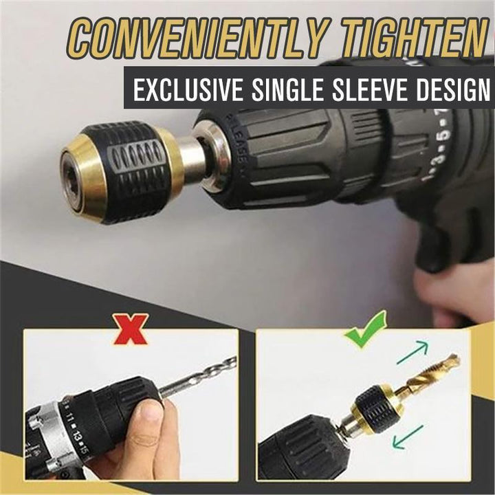 Chrome vanadium Universal Drill Bit Adapter, enhancing power tool versatility in workshop