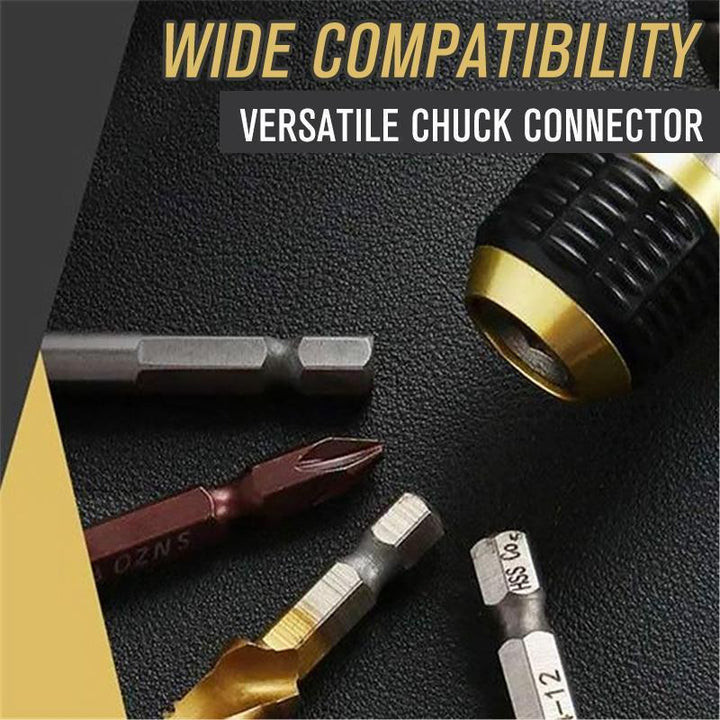 Hex shank Quick Change Adapter for diverse drill and screwdriver bits, durable tool accessory
