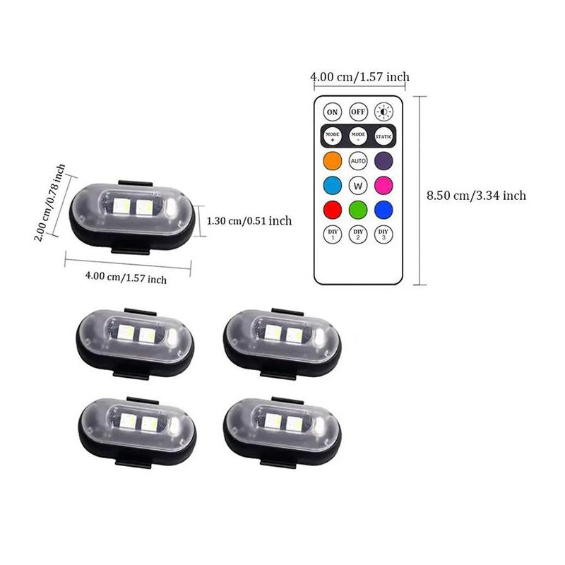 Universal LED strobe light, remote-controlled for easy operation and improved safety.